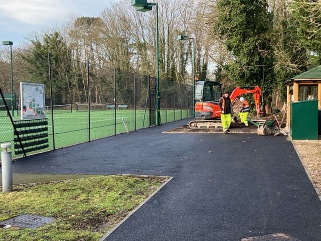 Tennis Court Laying | Four Seasons Amenity Marlow